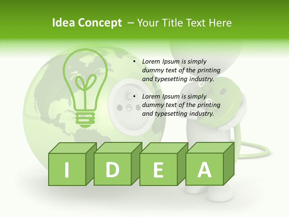 Connection World Illustration PowerPoint Template