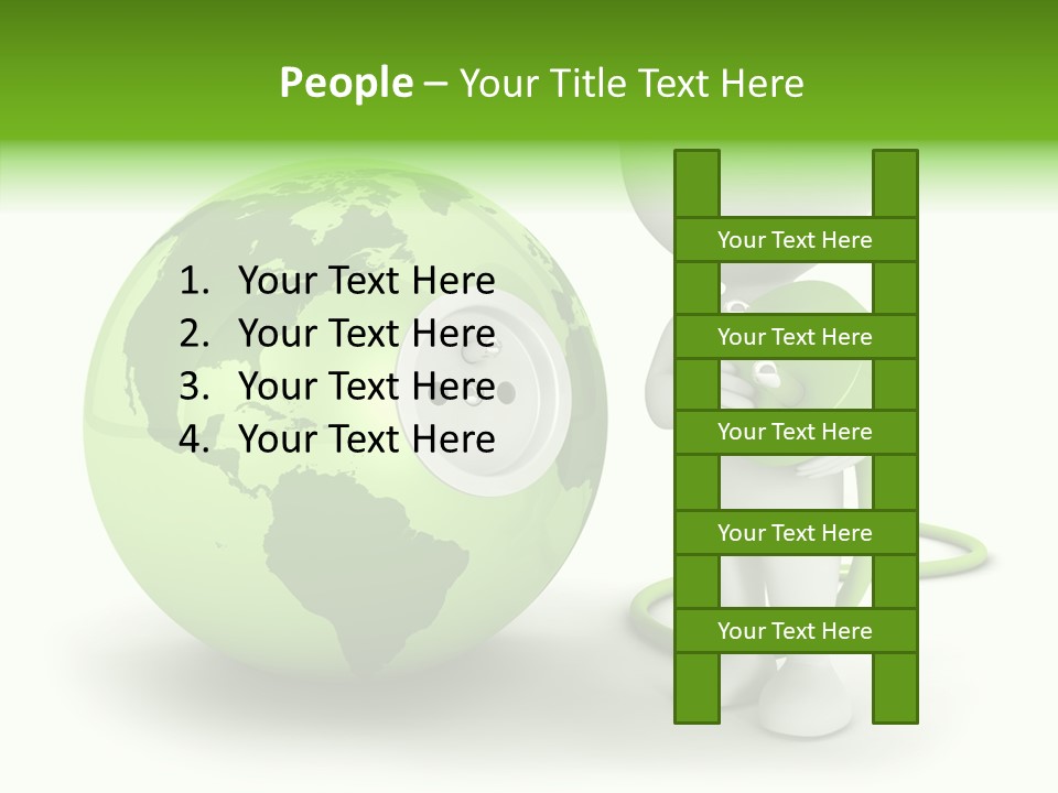 Connection World Illustration PowerPoint Template