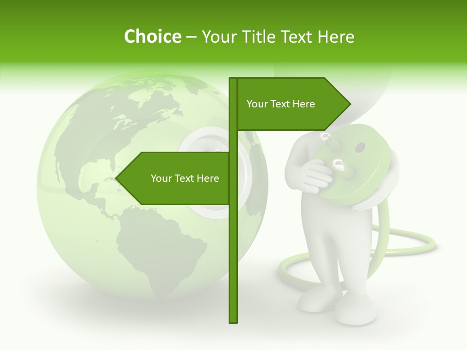 Connection World Illustration PowerPoint Template