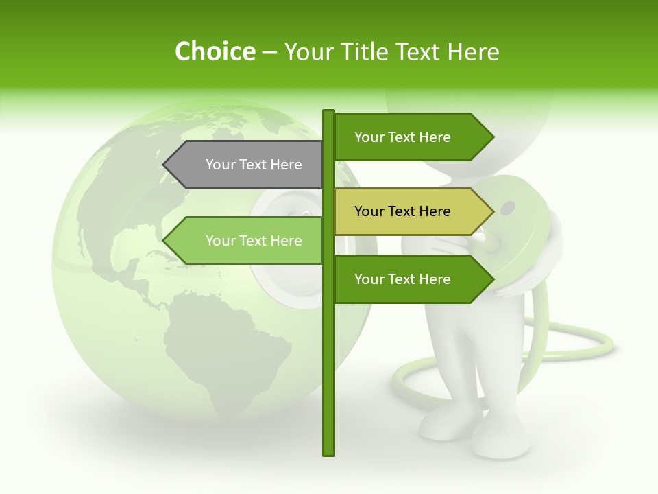 Connection World Illustration PowerPoint Template