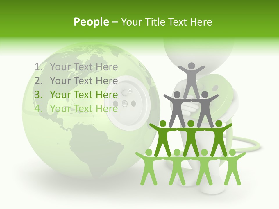 Connection World Illustration PowerPoint Template