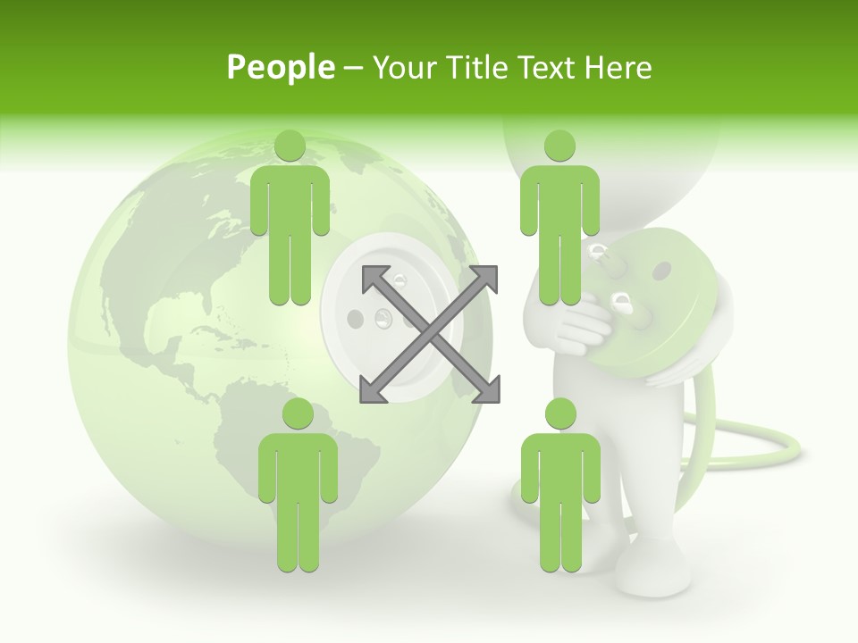 Connection World Illustration PowerPoint Template