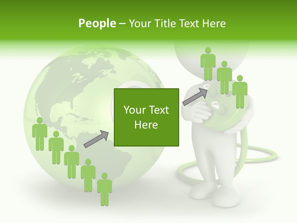 Connection World Illustration PowerPoint Template