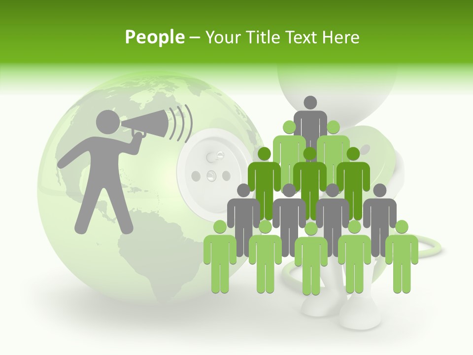 Connection World Illustration PowerPoint Template