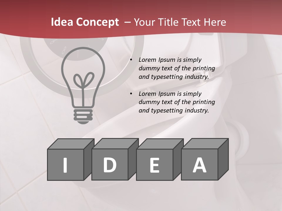Clock Constipation Alarm PowerPoint Template