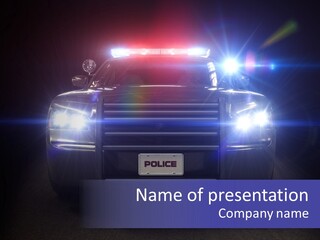 Enforcement Cruiser Crime PowerPoint Template