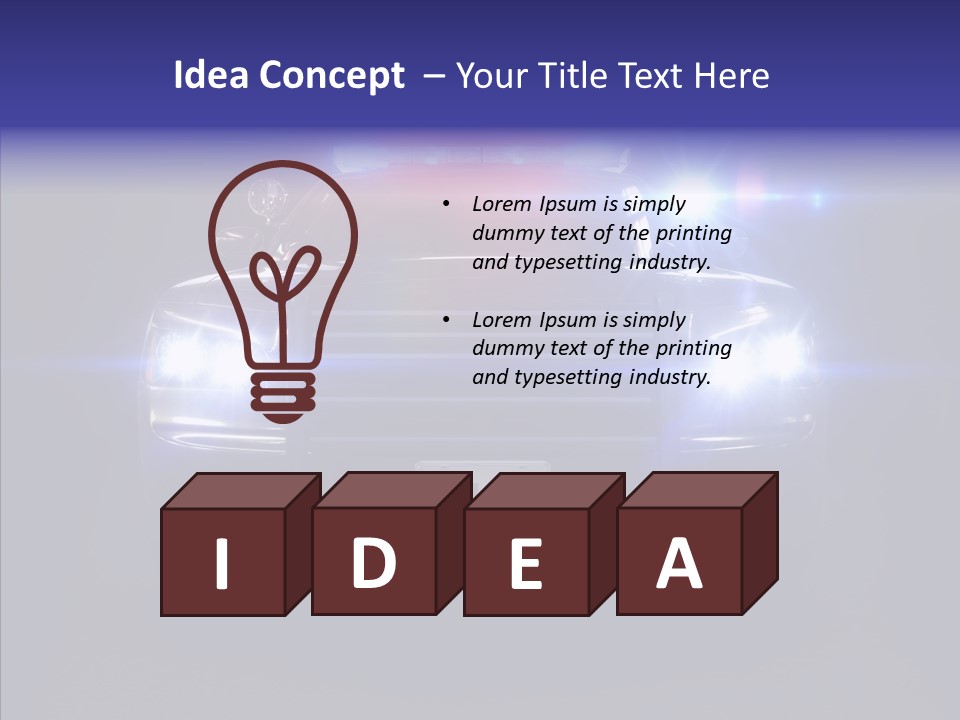 Enforcement Cruiser Crime PowerPoint Template