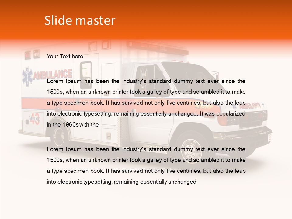 Healthcare Automobile Response PowerPoint Template