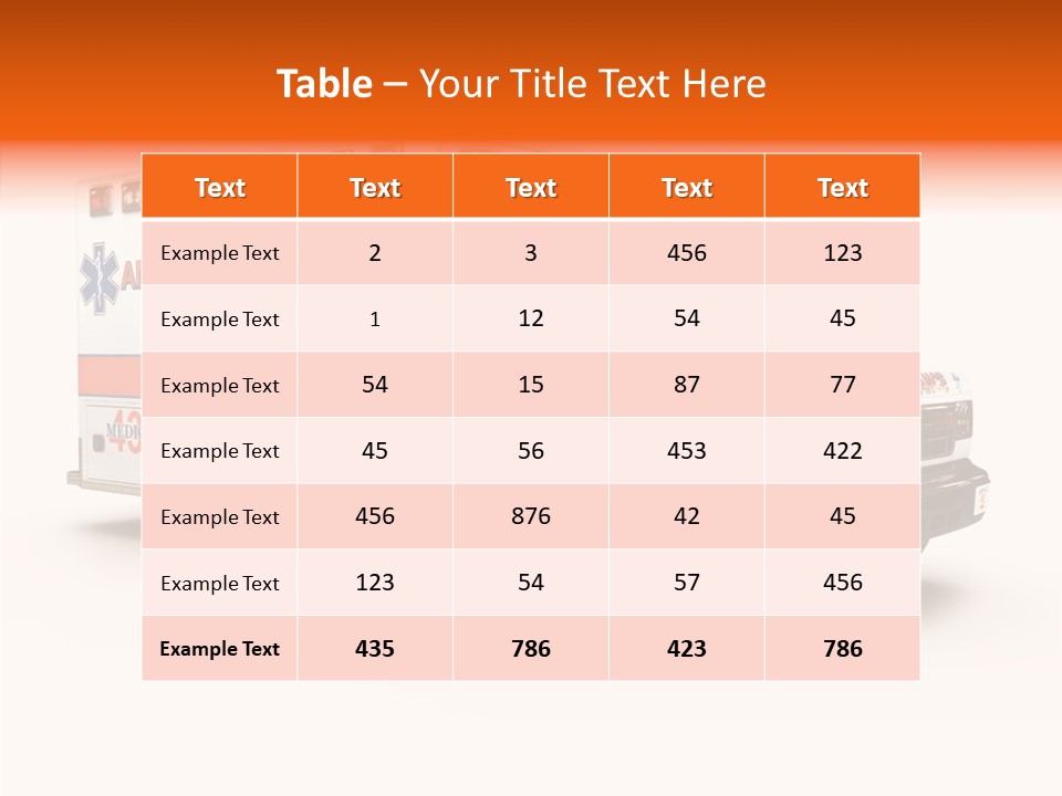 Healthcare Automobile Response PowerPoint Template