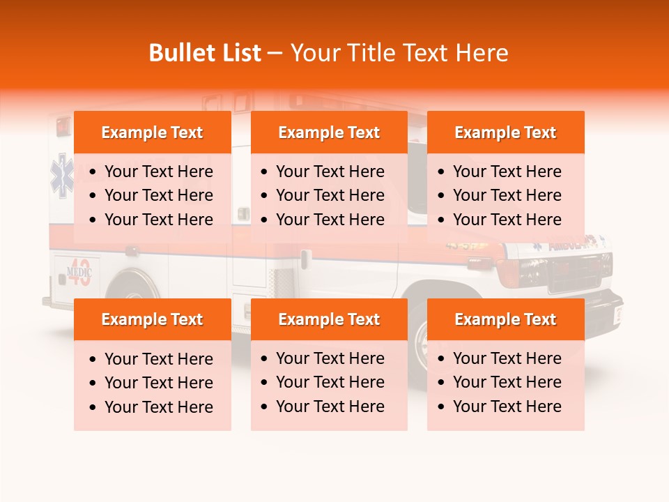 Healthcare Automobile Response PowerPoint Template