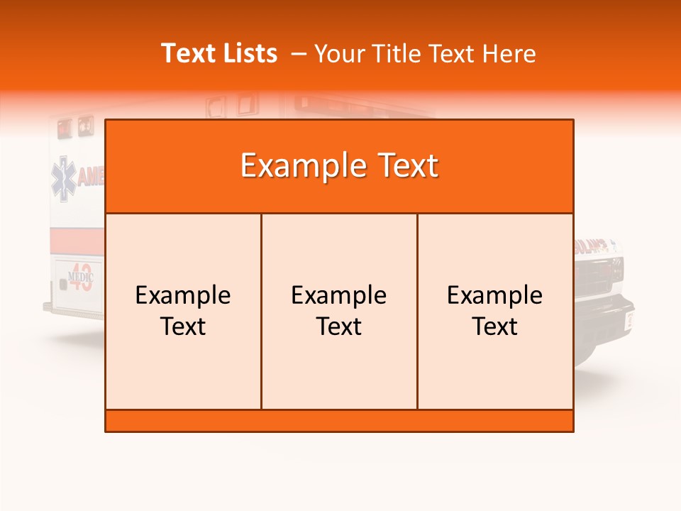 Healthcare Automobile Response PowerPoint Template