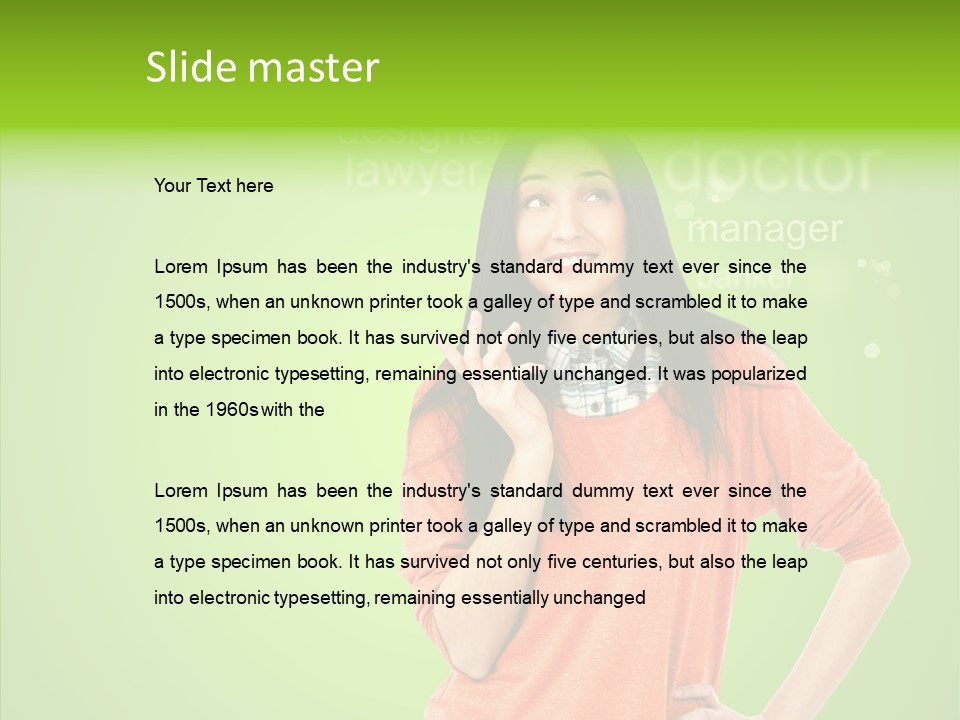 Worker Person Thinking PowerPoint Template