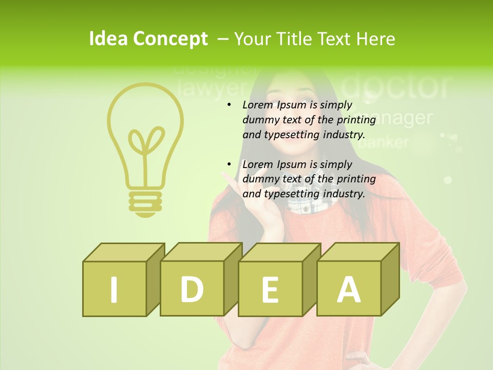 Worker Person Thinking PowerPoint Template