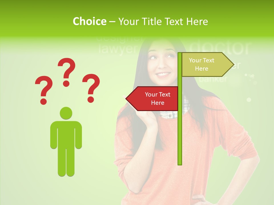 Worker Person Thinking PowerPoint Template