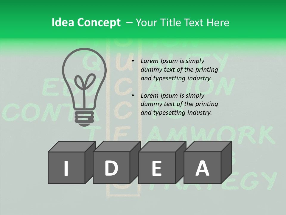 Green Ideas White PowerPoint Template