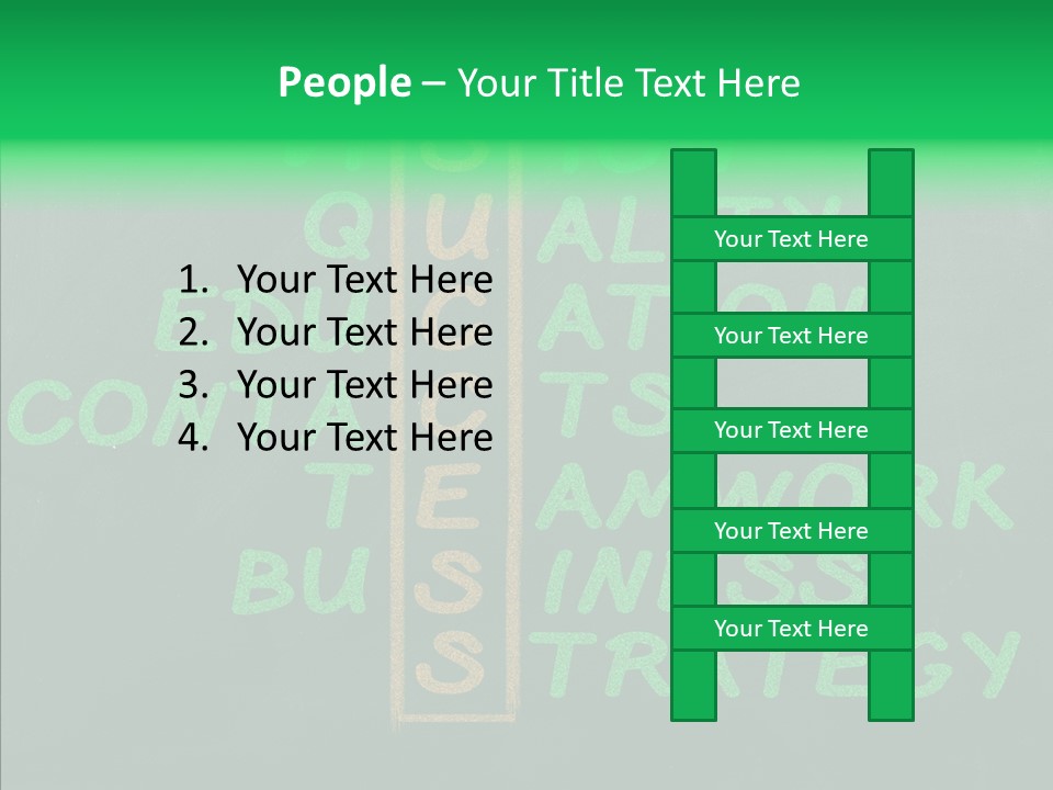 Green Ideas White PowerPoint Template