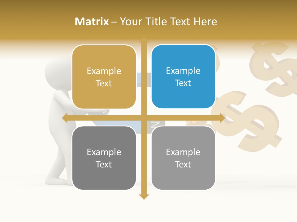 A Person Pushing A Magnet With Dollar Signs Coming Out Of It PowerPoint Template