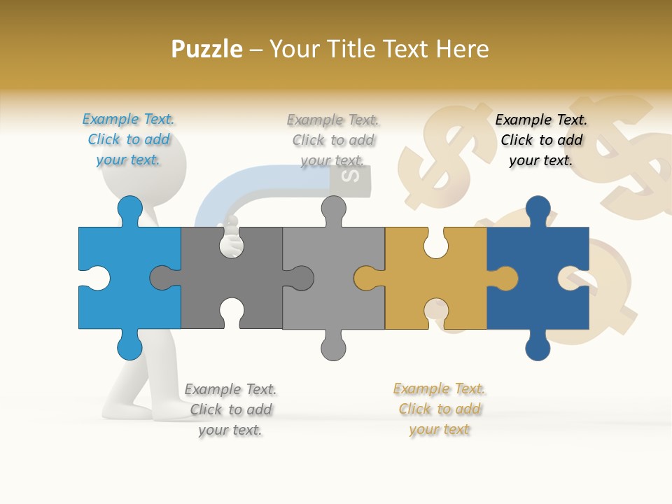 A Person Pushing A Magnet With Dollar Signs Coming Out Of It PowerPoint Template