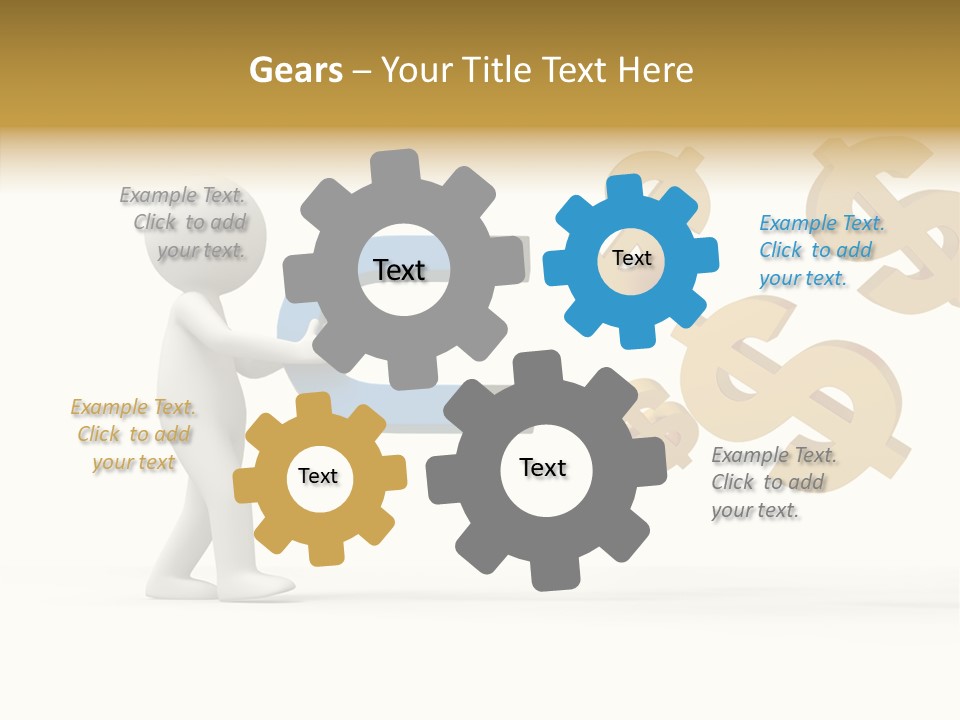 A Person Pushing A Magnet With Dollar Signs Coming Out Of It PowerPoint Template