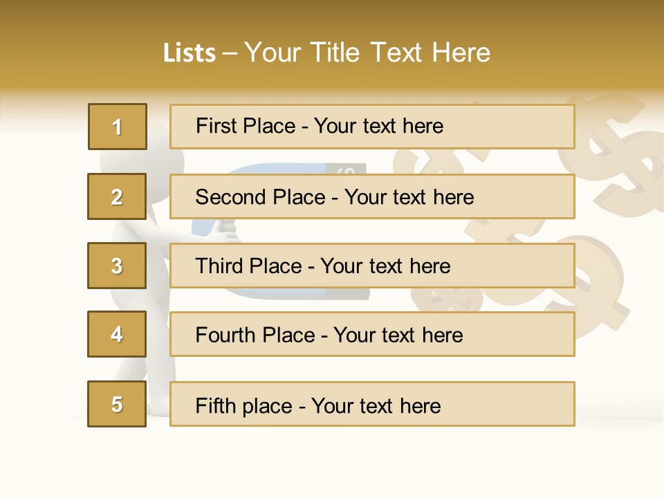 A Person Pushing A Magnet With Dollar Signs Coming Out Of It PowerPoint Template