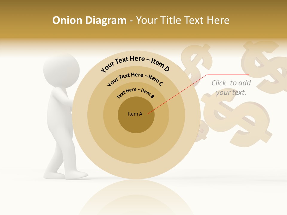 A Person Pushing A Magnet With Dollar Signs Coming Out Of It PowerPoint Template