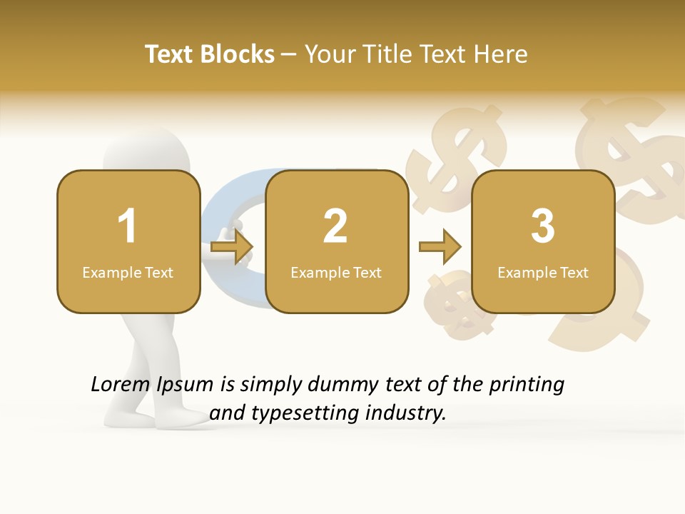 A Person Pushing A Magnet With Dollar Signs Coming Out Of It PowerPoint Template