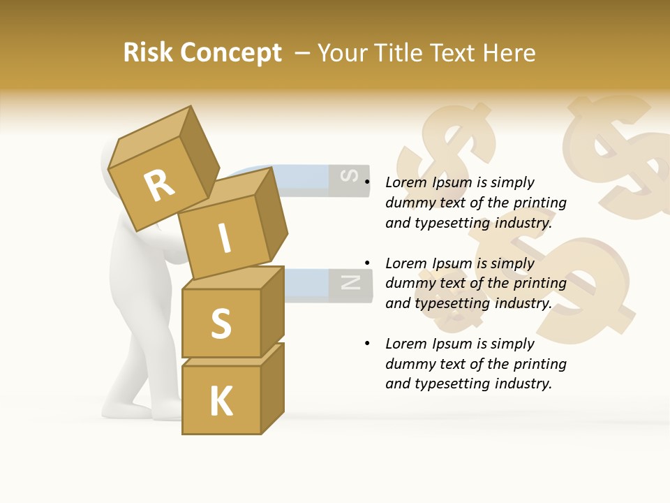 A Person Pushing A Magnet With Dollar Signs Coming Out Of It PowerPoint Template