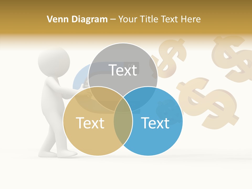 A Person Pushing A Magnet With Dollar Signs Coming Out Of It PowerPoint Template