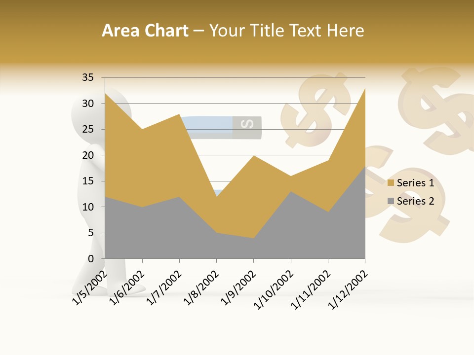 A Person Pushing A Magnet With Dollar Signs Coming Out Of It PowerPoint Template