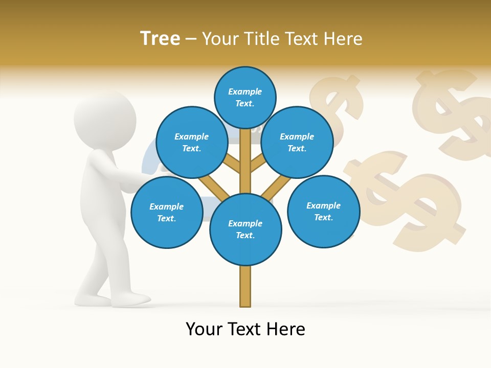 A Person Pushing A Magnet With Dollar Signs Coming Out Of It PowerPoint Template