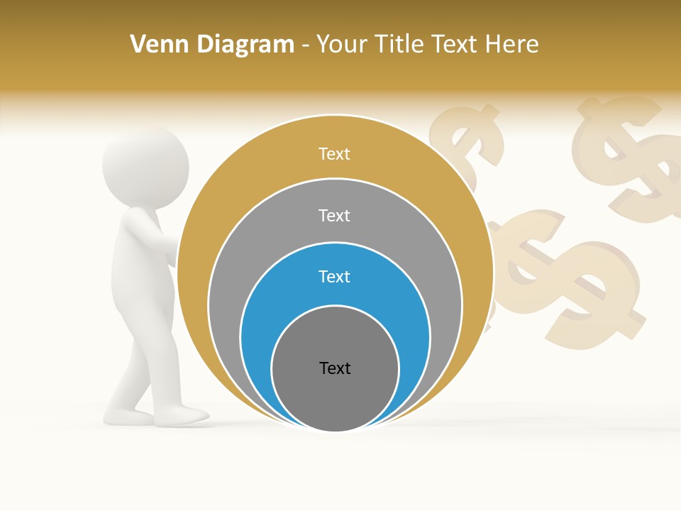 A Person Pushing A Magnet With Dollar Signs Coming Out Of It PowerPoint Template