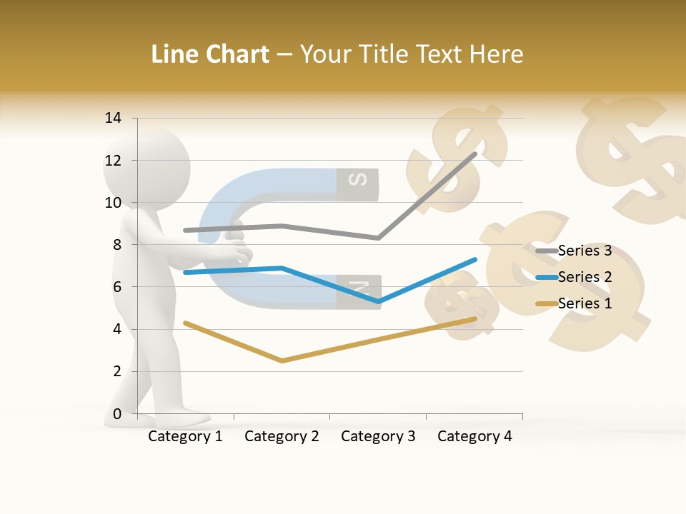 A Person Pushing A Magnet With Dollar Signs Coming Out Of It PowerPoint Template