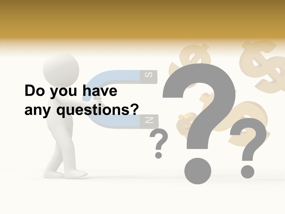 A Person Pushing A Magnet With Dollar Signs Coming Out Of It PowerPoint Template