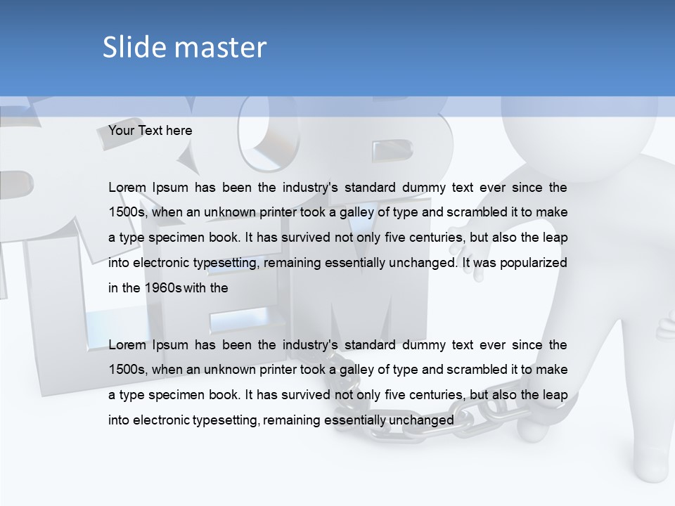 Emotional Fetters Captivity PowerPoint Template