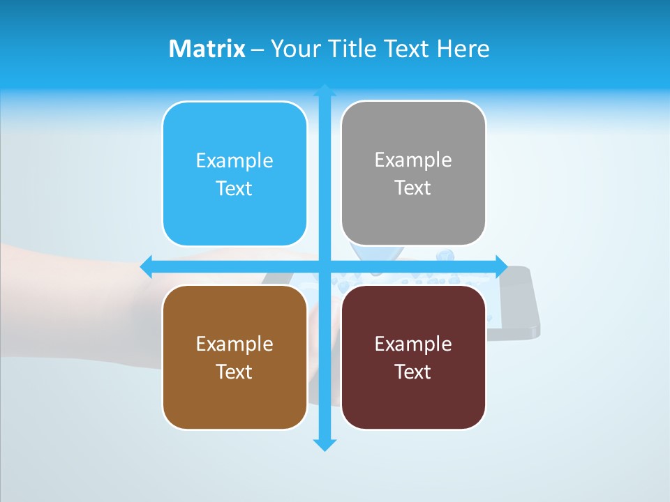 A Person Holding A Cell Phone With A Shopping Cart On It PowerPoint Template