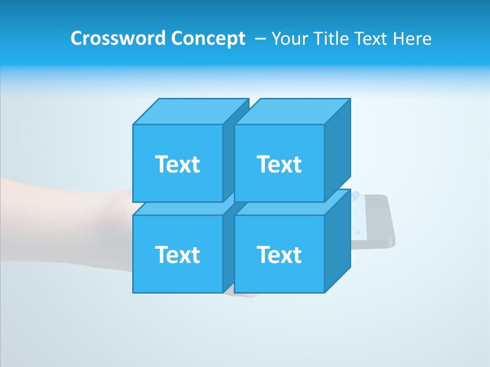 A Person Holding A Cell Phone With A Shopping Cart On It PowerPoint Template