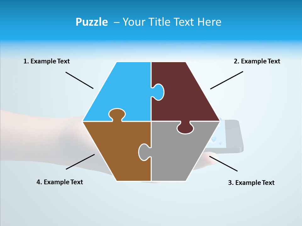 A Person Holding A Cell Phone With A Shopping Cart On It PowerPoint Template