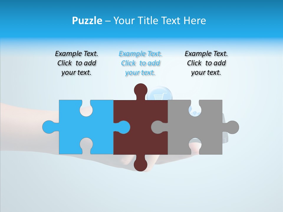 A Person Holding A Cell Phone With A Shopping Cart On It PowerPoint Template