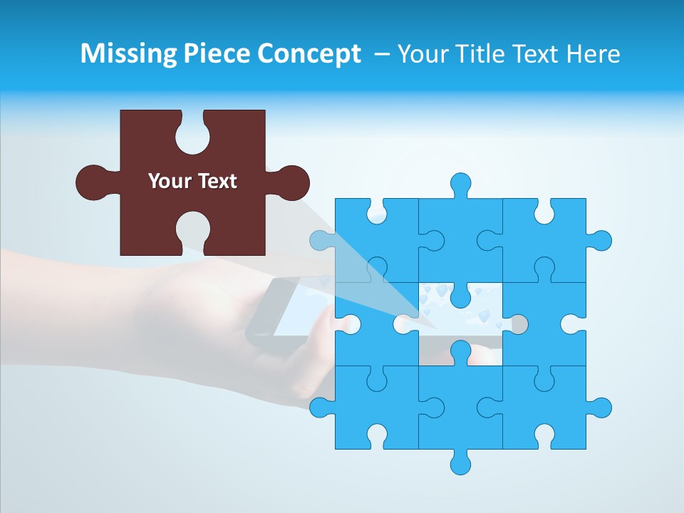 A Person Holding A Cell Phone With A Shopping Cart On It PowerPoint Template