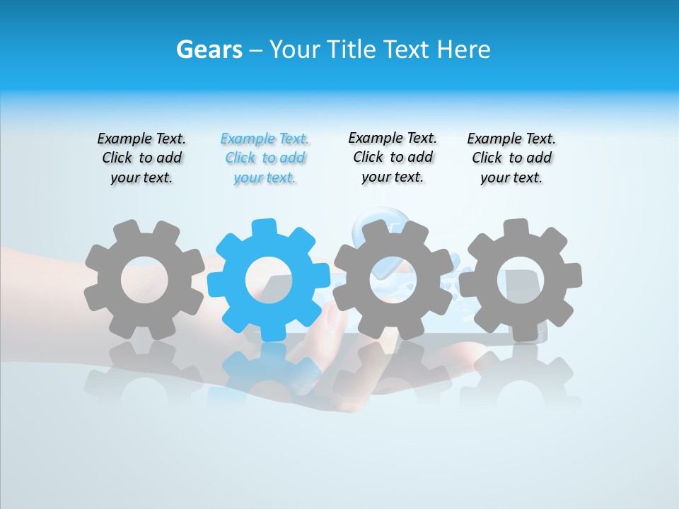 A Person Holding A Cell Phone With A Shopping Cart On It PowerPoint Template