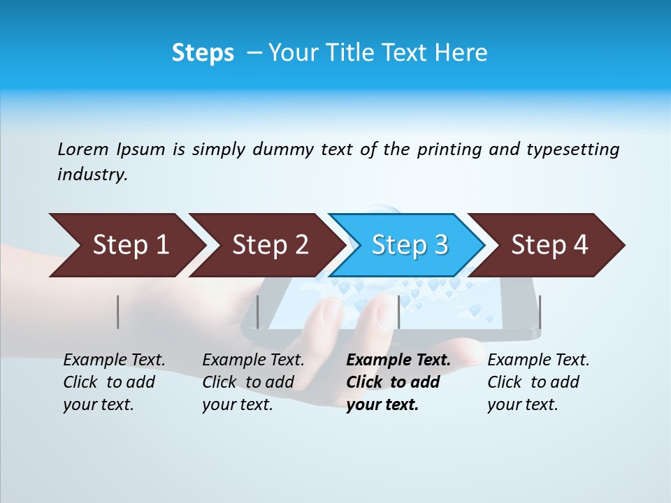 A Person Holding A Cell Phone With A Shopping Cart On It PowerPoint Template
