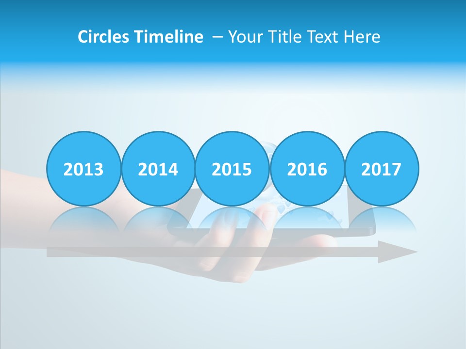 A Person Holding A Cell Phone With A Shopping Cart On It PowerPoint Template