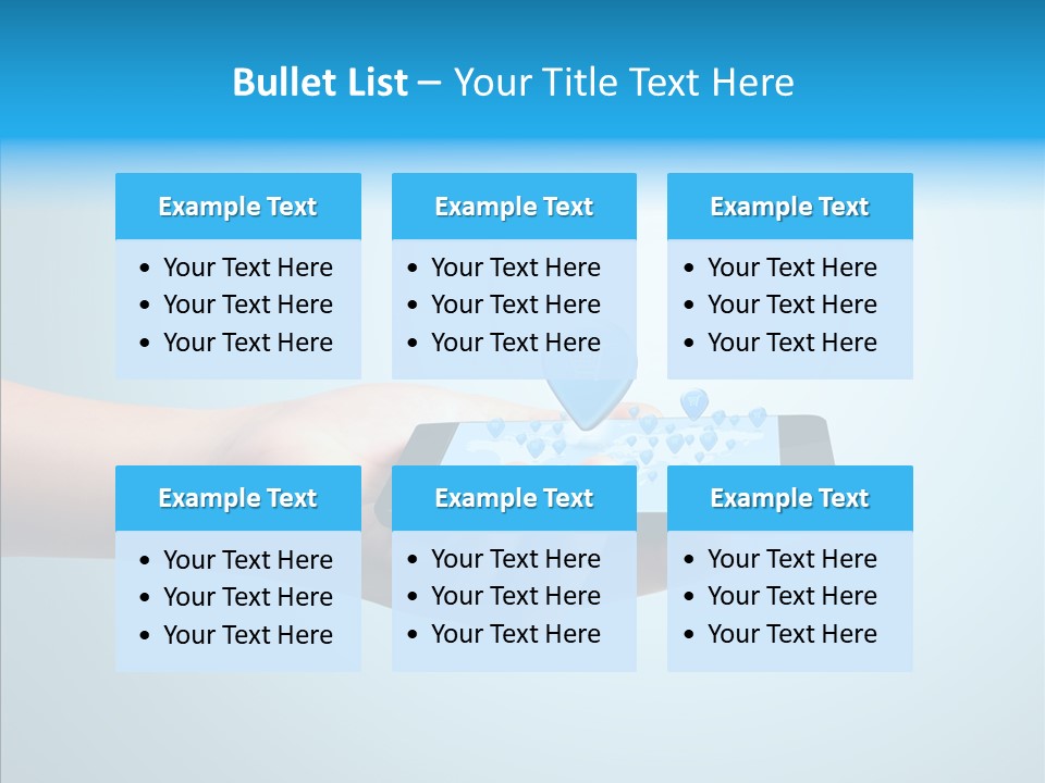 A Person Holding A Cell Phone With A Shopping Cart On It PowerPoint Template