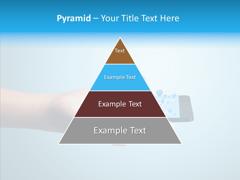 A Person Holding A Cell Phone With A Shopping Cart On It PowerPoint Template
