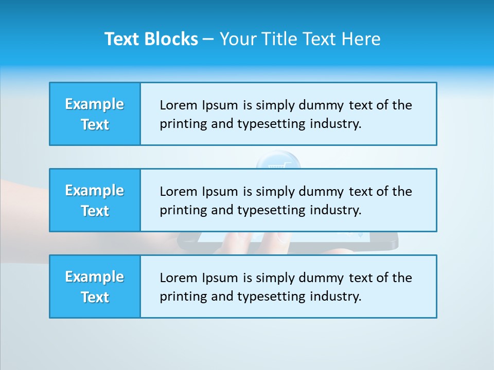 A Person Holding A Cell Phone With A Shopping Cart On It PowerPoint Template