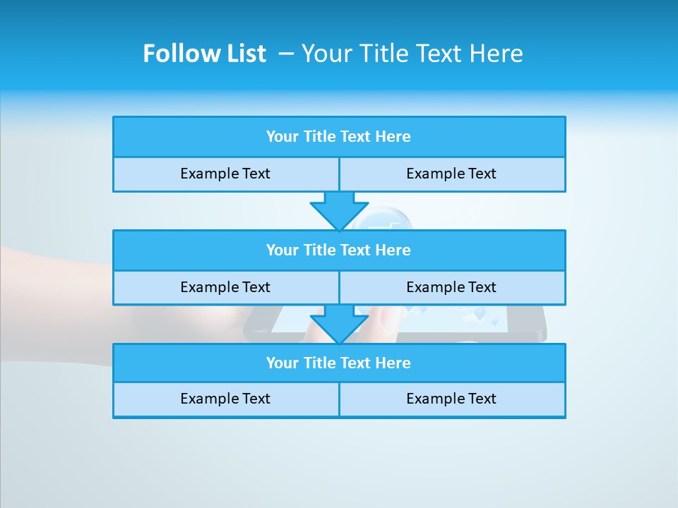 A Person Holding A Cell Phone With A Shopping Cart On It PowerPoint Template