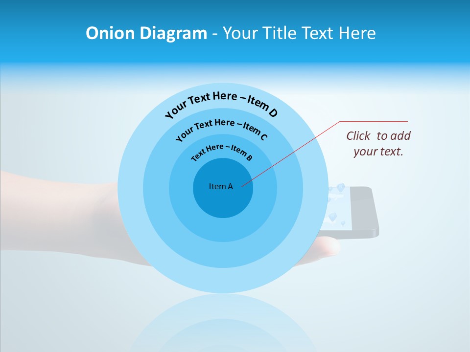 A Person Holding A Cell Phone With A Shopping Cart On It PowerPoint Template