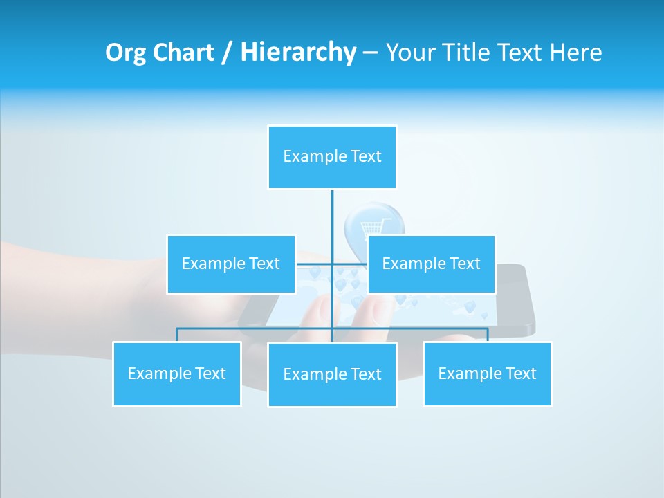 A Person Holding A Cell Phone With A Shopping Cart On It PowerPoint Template