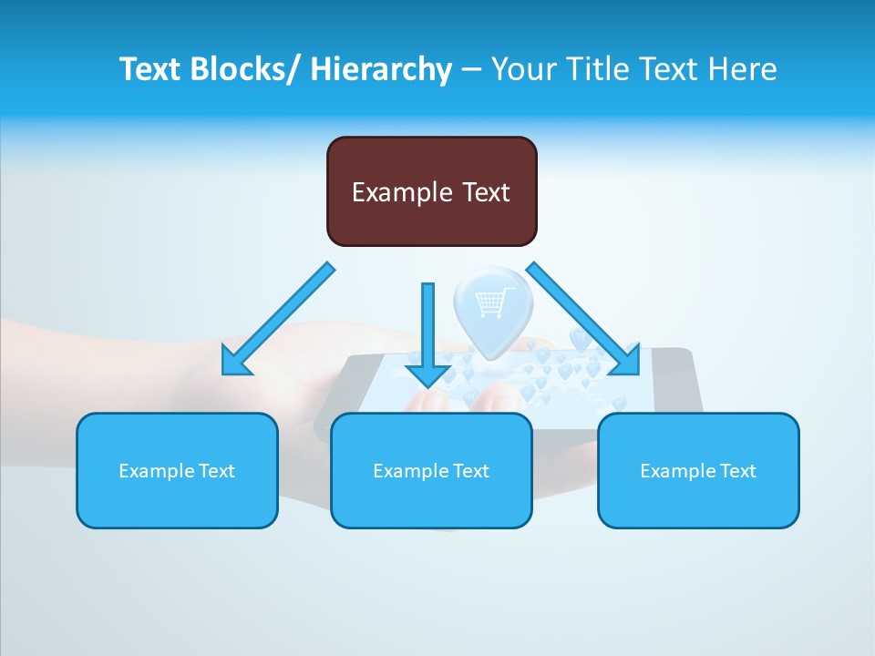 A Person Holding A Cell Phone With A Shopping Cart On It PowerPoint Template