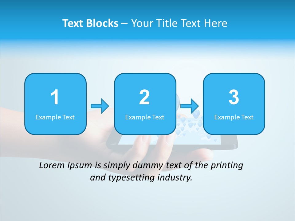 A Person Holding A Cell Phone With A Shopping Cart On It PowerPoint Template